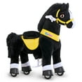 thumbnail image 1 of PonyCycle Ride on Horse Toy Kids Ride on Toys Riding Horse Toys (with Brake/ 30" Height/ Size 3) Riding Pony Rider Bouncy Animals Rocking Walking Horse Black E338, 1 of 9