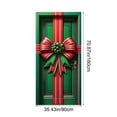 thumbnail image 3 of Uutvery Christmas Holiday Door Cover 35x71 Inches, Elastic 3D Bow Tie Pattern, Front Door Decoration Wall Decor, Seasonal Party Home Office Indoor Outdoor Celebration, 3 of 9