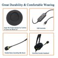thumbnail image 3 of Seitruly Auricular USB Auricular con cable Control Auricular Computadora portátil Auricular con ruido Cables de audio/vídeo, 3 of 5