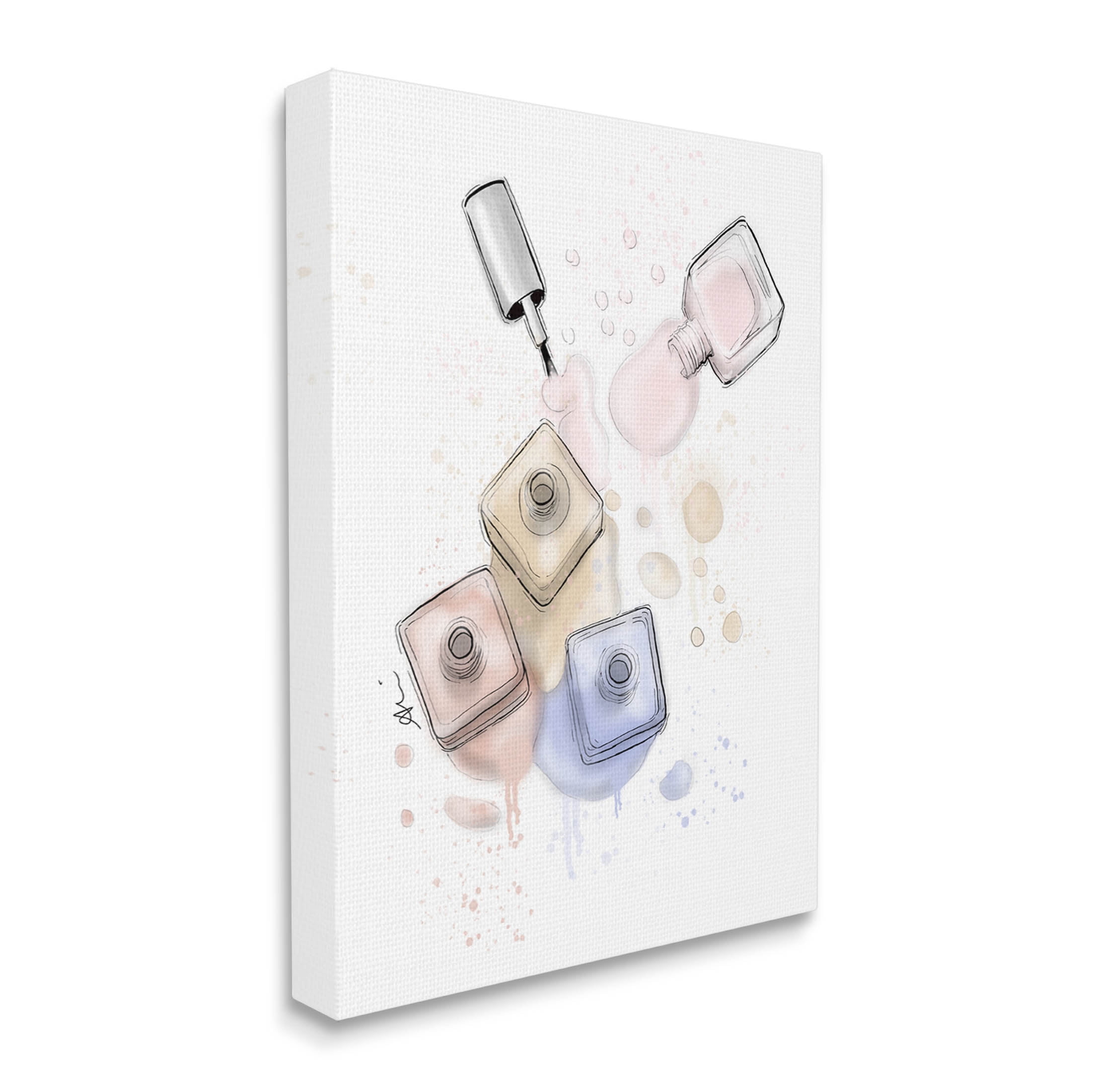Stupell Industries Spilled Glam Nail Polish Graphic Art Gallery Wrapped Canvas Print Wall Art, Design by Alison Petrie