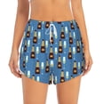 thumbnail image 2 of Salouo Bottle And Glass Print Women's 2 in 1 Running Shorts Double-Layer Shorts Athletic Workout Gym Yoga Shorts Running Shorts for Women-Small, 2 of 7