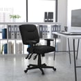 thumbnail image 3 of Scranton & Co Leather Mid-Back Task Office Chair with Arms, 3 of 9