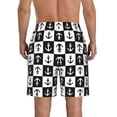 thumbnail image 3 of Kdxio Nautical Anchors1 Pattern Mens Casual Shorts - Drawstring Summer Beach Sports Shorts for Men, 3 of 9