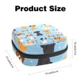 thumbnail image 2 of 1Pc Cute Period Bag Menstrual Cup Pouch, Large Storage Bag Sanitary Purse for Sanitary Napkin Pads, Cute Dogs with Bones Pads Organizer for Girls Women, 2 of 6