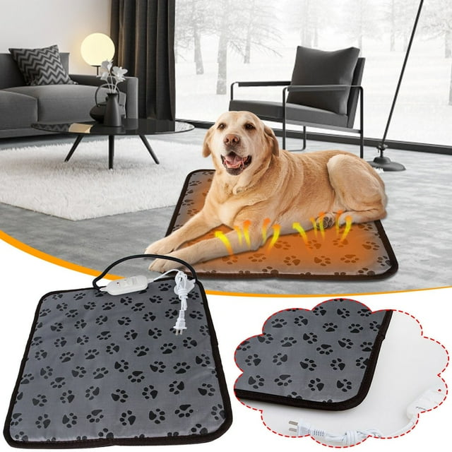 LEEYNEER Dog Heating Pad for Large Dog Bed Indoor Waterproof Pet Heated Cat Heating pad Puppy Heating pad for whelping Box Outdoor Dog House Easy Clean
