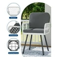 thumbnail image 3 of BouPower Patio Chairs Set of 2,Stackable Outdoor Dining Chairs with 5mm Rattan & Cushions,All Weather Outdoor Chairs Set for Backyard Deck Garden, 3 of 6