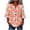 Pink#1, variant on Hvogkswy Halloween Shirts for Women Button Print 3/4 Sleeve Henley Shirts Loose Comfy Holiday Party Casual Shirt, Gifts for Women