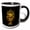 Black/White, variant on 3drose, Head and a Face of an Oriental Dragon Full of Fire, Flames on Black, 11oz Mug