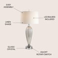 thumbnail image 4 of JONATHAN Y Julian 33.5" Glass/Crystal LED Table Lamp, Smoked Grey, JYL2066A, 4 of 7