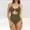 A_ Army Green, variant on Holiday Promotion UTSJKR Cut Out Swimsuit Women Plunge V Neck Tie One Piece Bathing Suits Cold Shoulder Backless Tummy Control Swimwear Army Green XL