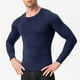 thumbnail image 1 of pstuiky hombres de manga larga, Camisa deportiva transpirable de manga larga y cuello redondo para hombre, color liso Tops de hombre xxl, 1 of 4