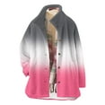 thumbnail image 5 of Mifsaly Womens Fleece Jacket Fuzzy Long Sleeve Warm Coats Gradient Color Lapel Collar Fall Winter Outerwear Open Front Button Down Thermal Jackets with Pockets, 5 of 7
