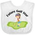 thumbnail image 3 of Inktastic Future Golf Star Girls Golfing Girls Baby Bib, 3 of 4