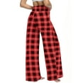 thumbnail image 4 of UVN Pajama Pants for Women Casual Wide Leg Lounge Yoga Pants Comfy Loose Drawstring Sleep PJ Bottoms, 4 of 8
