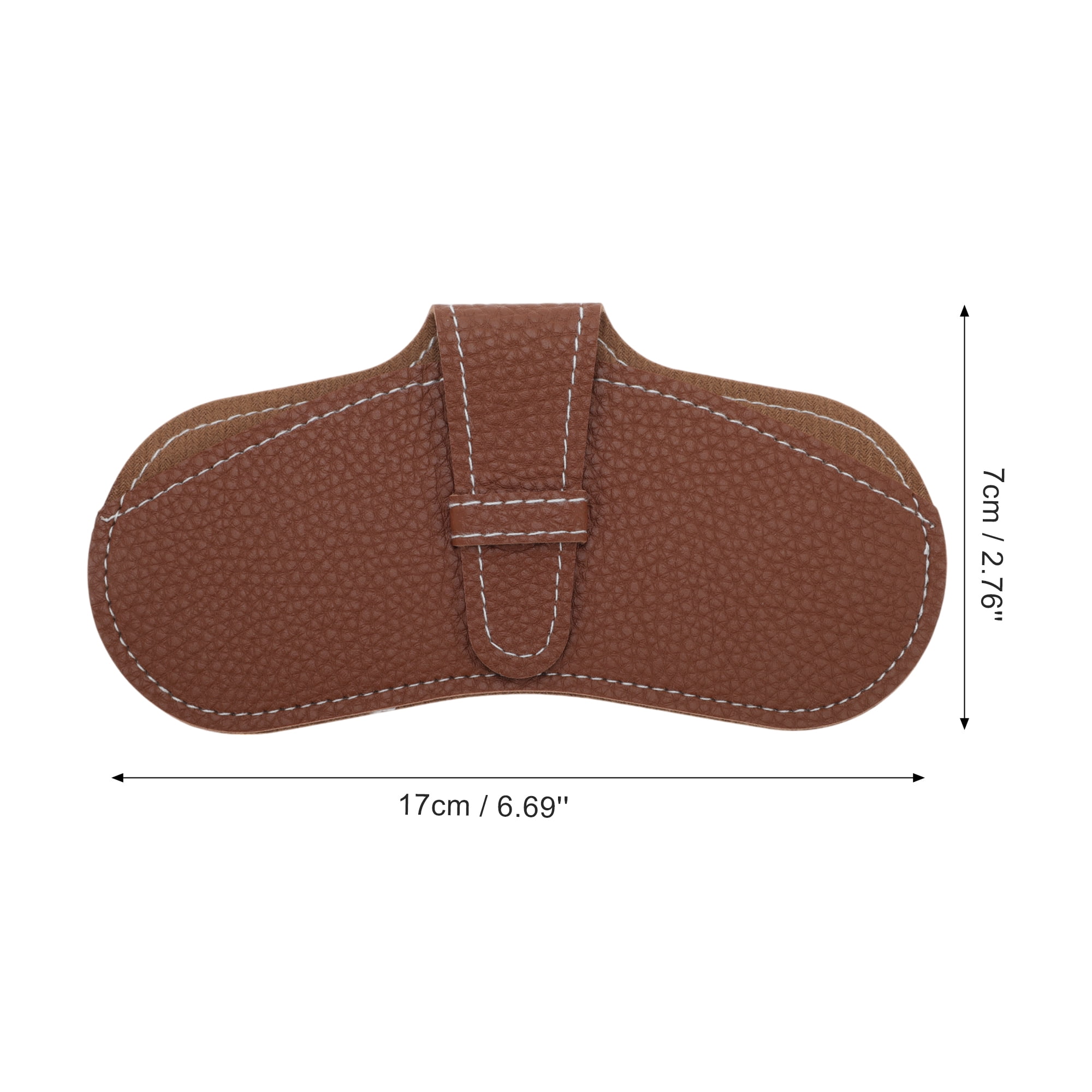 Unique Bargains Portable Eyeglasses Bag Durable Eyeglasses Storage 1 Pc Brown