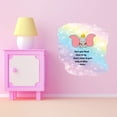 thumbnail image 3 of Watercolor Decal Rest Your Head To My Heart Never To Part Bedroom Wall Decal for Children Lettering Art Quotes Multicolored Art Cute Themed Room Decal - Size: 10 In x 10 In, 3 of 5