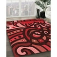 thumbnail image 2 of Ahgly Company Indoor Square Patterned DarkRed Area Rugs, 7' Square, 2 of 6
