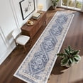 thumbnail image 5 of Roxstand 2'x8' Washable Runner Rug for Hallway Entrance Bedroom Entryway, Vintage Oriental Non Slip Stain Resistant Kitchen Rugs, Blue, 5 of 10