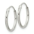 thumbnail image 2 of FB Jewels Sterling Silver 1.3mm Hoop Earrings, 2 of 3