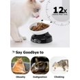 thumbnail image 4 of Cuenco de comida para gatos Slow Feeder Y YHY, diseño de cerámica con forma de gato, 4 of 7