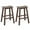 Brown, variant on Costway 29" Patio Bar Stool Set of 2 with Curved Seat & Footrests for Backyard Outdoor Black