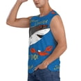thumbnail image 3 of Bixox Men's Shark With Sunglasses and Lobste Printed Shirt Sleeveless Fitness Tank Top-XX-Large, 3 of 7