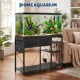 thumbnail image 4 of Strundghti 55-75 Gallon Fish Tank Stand with Power Outlet & 3-Tier Shelves – Aquarium Cabinet with Dual-Tank Bottom Shelf for Reptile Terrarium,  Black, 4 of 6