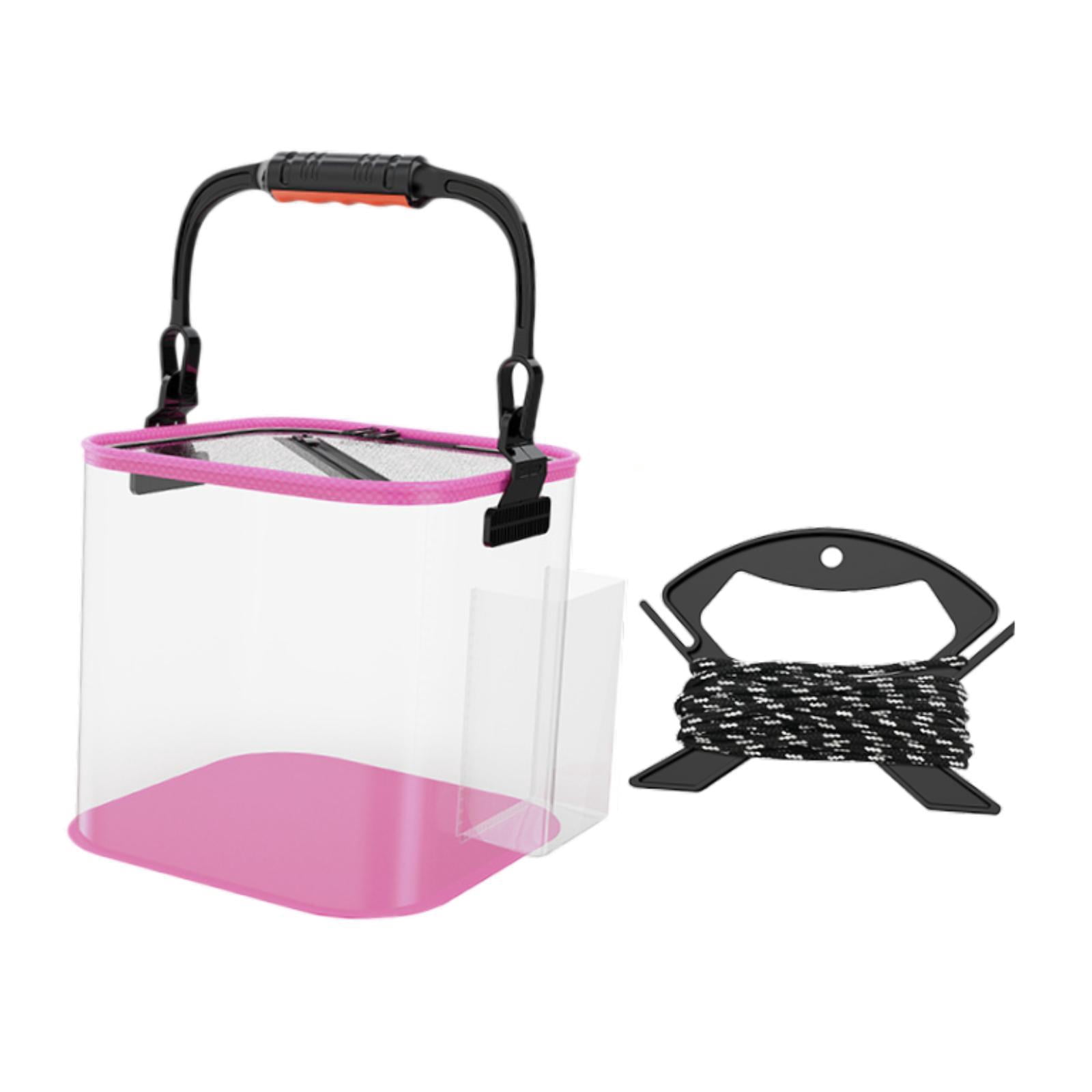 colaxi Folding ing Bucket Bucket Ergonomic Gear Lightweight with Camping Storage Container for Outdoor Gardening Pink 20cm