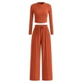 thumbnail image 1 of Conjunto de Dos Piezas para Mujer PRETTYGARDEN Top Corto y Pantalones de Pierna Ancha, 1 of 8