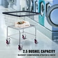 thumbnail image 3 of VEVOR Wear-Proof Rolling Laundry Cart, Silver, 3 of 9