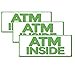 thumbnail image 3 of ATM Inside Vinyl Sign, 5" x 12" Sticker Decal, 3 Pack, Retail Store Sign, 3 of 4