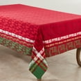 thumbnail image 4 of Saro Lifestyle Plaid Christmas Tree Design Cotton Tablecloth, 4 of 5