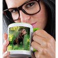 thumbnail image 2 of 3dRose, Chocolate Labrador Retriever, 11oz Two-Tone Green Mug, 2 of 7