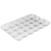 Pro Stack 24-Section Clear Plastic Tray for Apples and Oranges - 19 1/2" x 13" x 1 3/4"