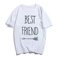 thumbnail image 2 of Best Friend Shirt Bestie Shirts Casual Letter Graphics Shirt Short Sleeve Summer Tee Women Tops Gift White Medium, 2 of 4