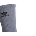 thumbnail image 4 of Adidas Originals Trefoil (6-Pair) Crew Sock, Heather Grey/Black/White, Medium, 4 of 6
