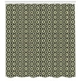 thumbnail image 3 of Ambesonne Geometric Shower Curtain, Wavy Vertical Tiles, 69"Wx84"L, Charcoal Grey Yellow, 3 of 3