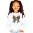 thumbnail image 2 of Ink Printed Image NOT Fabric and Pearls Camo Coquette Bow with Pearl Trim Sweatshirt White Sweatshirt Youth XS, 2 of 9