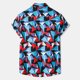 thumbnail image 4 of Hombres Casual Botones Playa Sin posicionamiento Estampado floral Turndown Camisa de manga corta Blusa Pompotops oipoqjl49581, 4 of 9