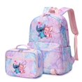 thumbnail image 1 of 2pcs Lilo Stitch Multi Pocket Backpack with Lunch Bag Rucksack Casual School Bags for Women Student Teenagers Sets, 1 of 4