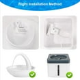 thumbnail image 3 of 12x Filtros en Forma de T Repuesto de Filtro para Fuente de Agua para Mascotas Mini y Swan Pet Drinking Fountain B, 3 of 8