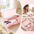 thumbnail image 5 of Double Layer Pencil Box, Large Capacity Plastic Hard Crayon Box, Durable Plastic Clear Marker Organizer with Snap Lid, Stackable Storage Boxes (Pink, 8''X5''X2''), 5 of 7