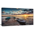 thumbnail image 2 of Designart 'Boats and Jetty under Dramatic Sky ' Modern Canvas Art Print, 2 of 3