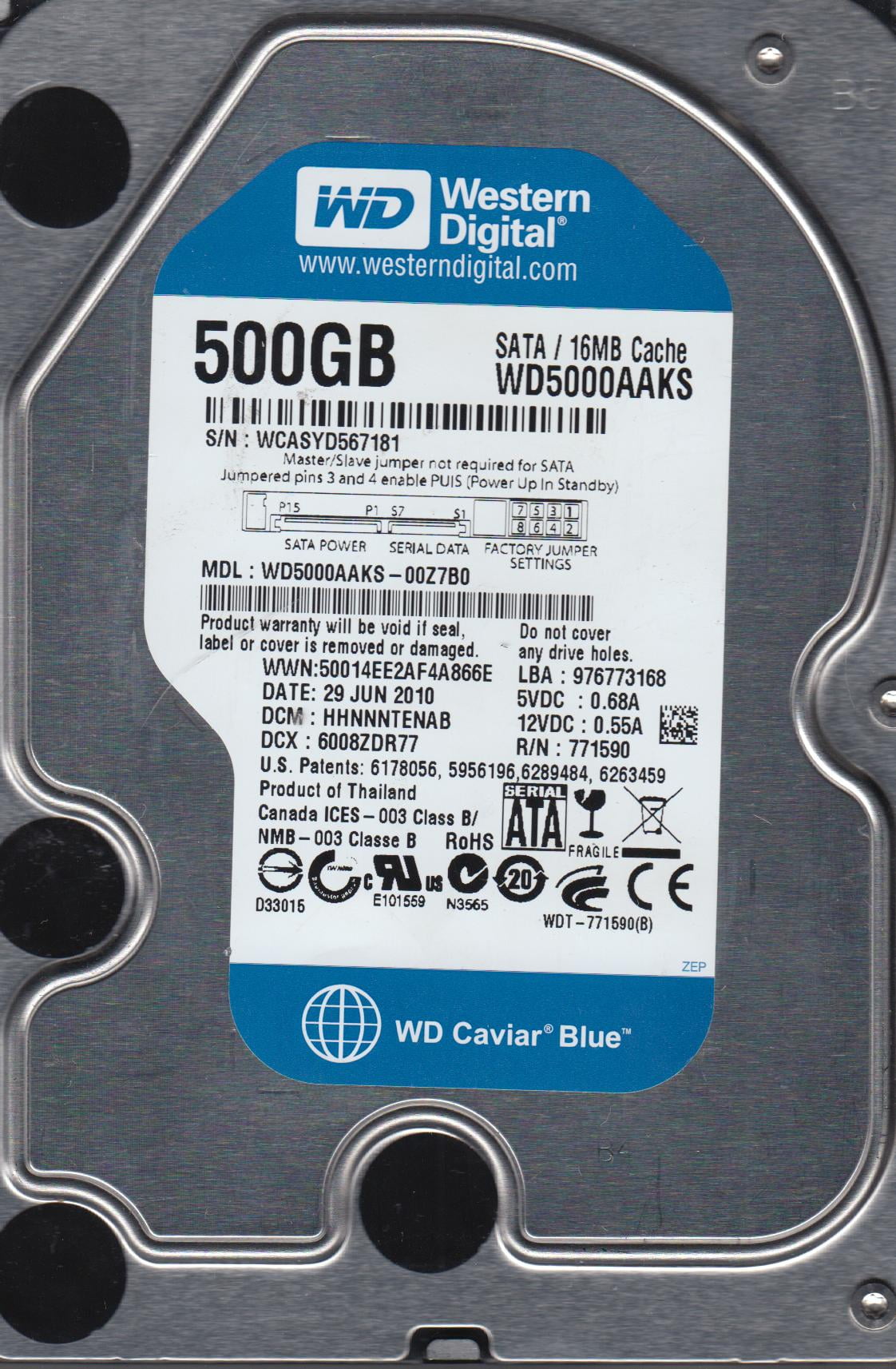 Western Digital 8TB WD Blue Desktop HDD, 3.5'' Internal Hard