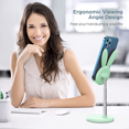 thumbnail image 5 of Cell Phone Stand,Angle Height Adjustable Nediea Cell Phone Stand for Desk,Cute Rabbit Phone Holder Stand for Desk, Compatible with All Mobile Phones,iPhone,Samsung,Pixel,iPad,Tablet(4-10in) (Green), 5 of 5