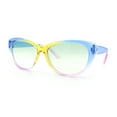 thumbnail image 4 of Girls Tie Dye Hippie Color Classic Cat Eye Sunglasses Yellow Blue - Green, 4 of 7