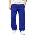 thumbnail image 3 of Big Boys Drawstring Sweatpants Solid Color Elastic Waist Sportswear Pants with Side Pocket for Daily Casual Wear, 3 of 7