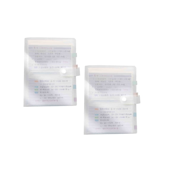 2 Pack 3x5 Index Cards Clear Plastic Holder Organizer Pouches Book Binder 40 Page Hold 160 Cards（Excluding paper）