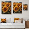 thumbnail image 4 of Designart "Sunshine Blooms Yellow and Green Sunflowers II" Floral & Botanical Print on Natural Pine Wood, 4 of 5