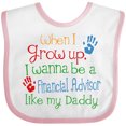 thumbnail image 3 of Inktastic Financial Advisor Like Daddy Boys or Girls Baby Bib, 3 of 4